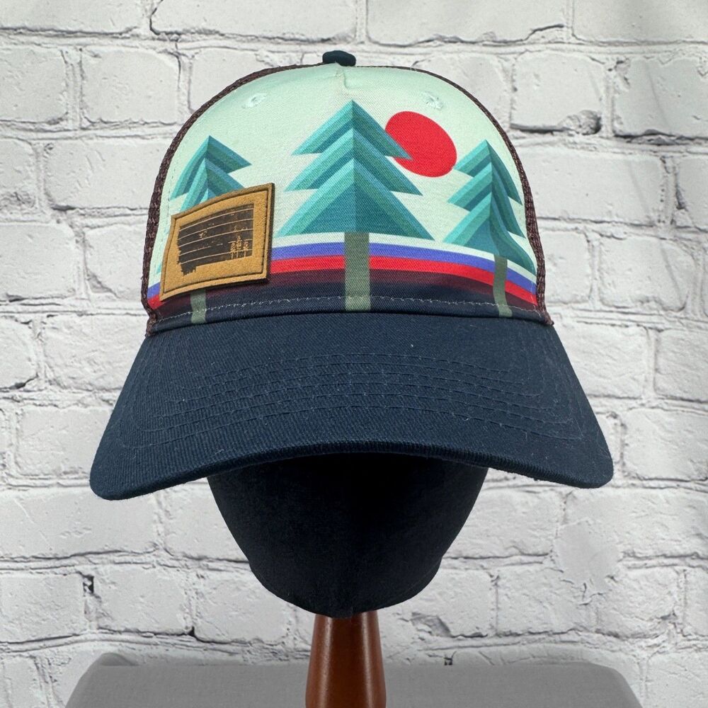 Locale Hat Unisex Adults Montana Snapback Mesh Cap Outdoors Gorpcore Tree Travel